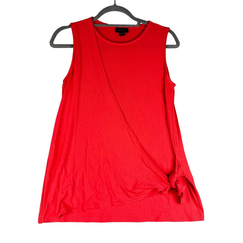 J. Jill Top Women's Extra Small Red Sleeveless Wearever Wrap Tie Front Stretch